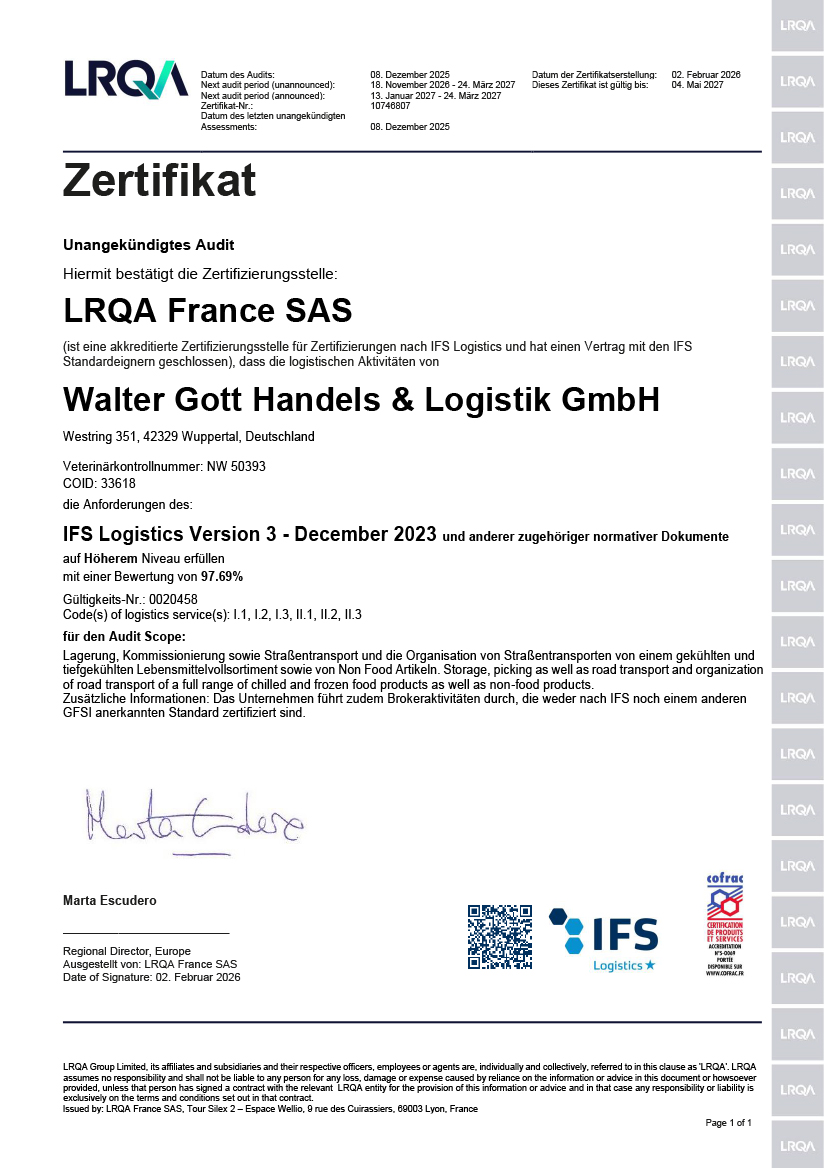 IFS Logistics 2026 2027 de